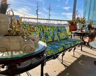 Vintage Patio Furniture Cement Planters