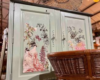 Custom Painted Entertainment Center