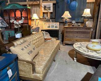 Vintage Sofa and French Country Chest