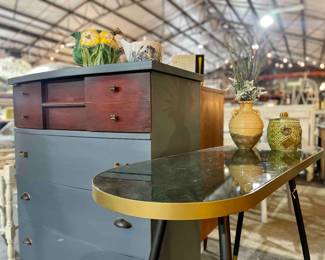 MCM Painted Chest of Drawers 