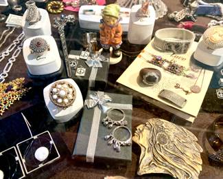 Sterling Silver rings, earrings, necklaces. Designer fashion rings. One of a kind pieces