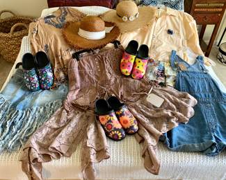 Free people, Dansko clogs, Denim, Fun- Fun clothing in near new condition