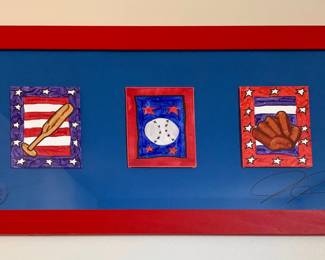 Signed baseball theme with COA embossed stamp