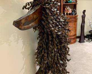 Keith Bradley iron poodle. Purchased at a Coconut Grove Florida art show. Weighs 60-70lbs signed on the tail