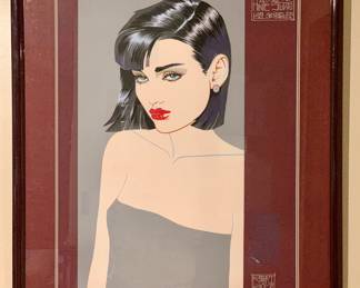 Robert Blue Blue Lady serigraph 