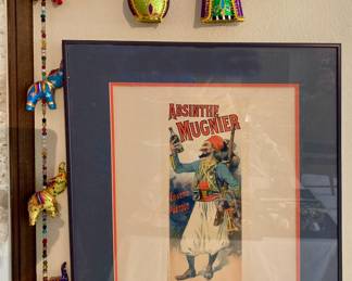 Vintage framed poster