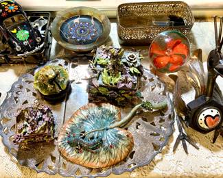 More of the enameled pieces and some fun collectibles