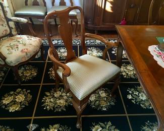 6 Queen Ann Style  Dining Chairs