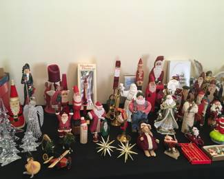 Holiday Decorations , Folk Art Santa's