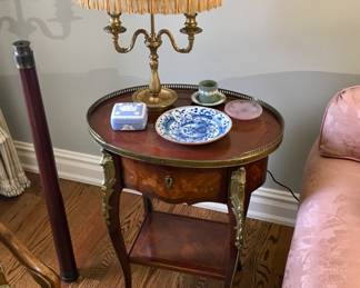 French Louis XV Marble Ormolu Accent Table