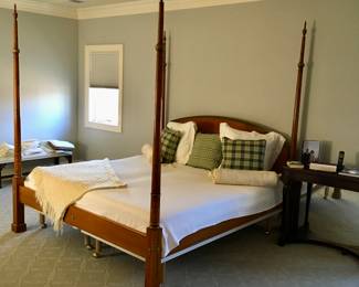 Carved Wood King Size Bed