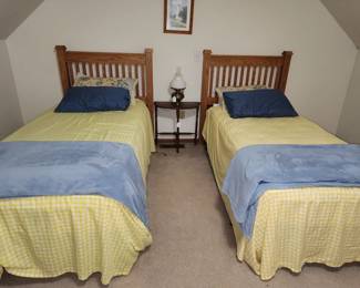 Twin Oak Headboards, XL Box Spring, Standard Mattresses