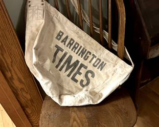 Barrington Times (Vermont) Newspaper Bag (1950's)