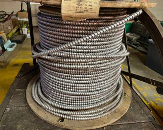 Spool of metal clad cable