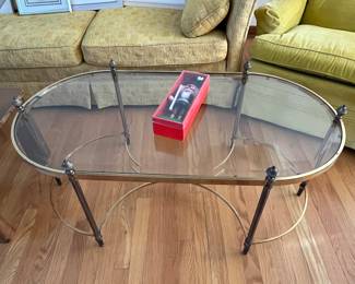 Brass/glass coffee table