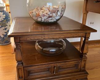 Wood end table