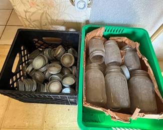 Mason jars with zinc lids