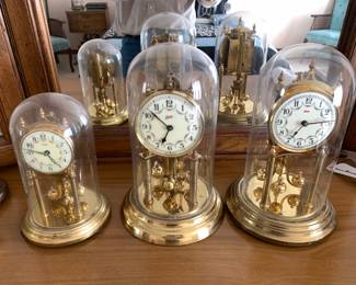 several anniversary clocks