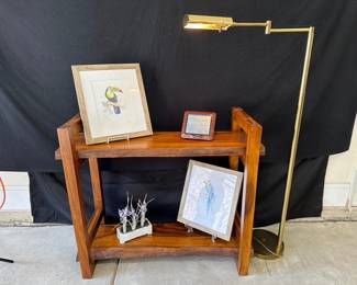 Rustic Shelf Wall Art  Clock  Standing Lamp