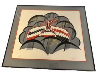 Original Screen Printed Artwork Thunderbird By Barry Herem 33/195