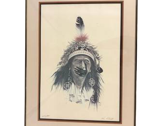 1989 Western Art *Native Face Painted by Ken Schmidt