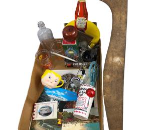 Smalls Advertising Cartoon Juice Glasses Glass Globe Paperweight Heinz Ketchup Campbells