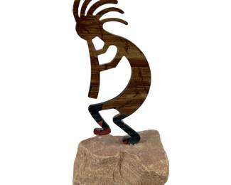 Laser Cut Native Kokopelli On Rock