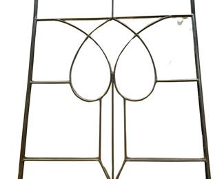 Leaded Glass Panel Heart Shape Mission FLW Style Missing 1 Piece Clear