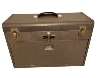 Kennedy Tool Box Flip Top 7 Tool Die Drawers Locking Lid & Front Panel with Key Drawer Liners & Kenn