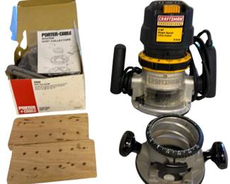 Craftsman Professional 2 HP Single Speed 1/2" Collet + Dust Collector & Parts