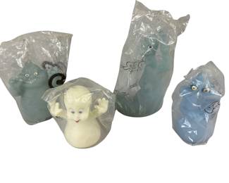 Complete Set Pizza Hut Casper the Ghost Rubber Puppets Stinkie Stretch Fatso Sealed in Bags