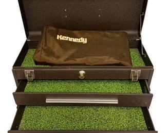 Kennedy Tool Box Flip Top 2 Drawer Locking with Key Drawer Liners & Kennedy Logo Soft Cover 20.5" Wi