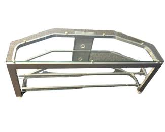 3 Level Tempered Glass Large Screen TV Stand Electronics or Collectibles Display