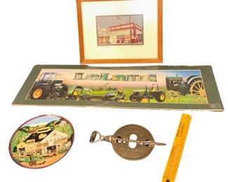 Daniel Milton Crab Cooker Print + Burger Dairy Stores Advertising Thermometer John Deere Poster Folk