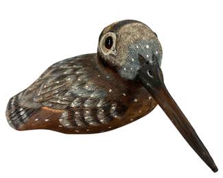 Hand Carved Painted Woodcock Duck 1996 Niles Michigan