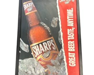 Vintage Light Up Beer Sign Miller Sharp's Bottle