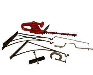Hyper Tough ELectric Hedge Trimmer + Plant Brackets C-Clamp & More