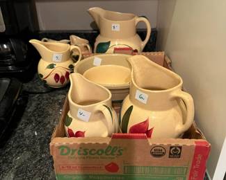 Multiple pieces of Watt Pottery