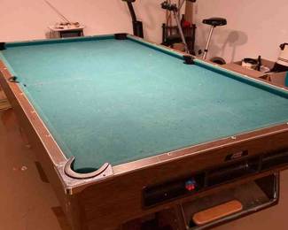 Vintage Pool Table, includes a Ping Pong Table Top that fits on Pool Table. 