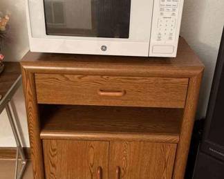 Microwave and Cart