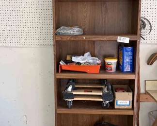 Wood Shelf And Contents
