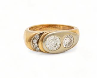 Men's Diamond & 14K Yellow Gold Ring, 8.8g Size: 7.75