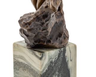 French Art Nouveau Bronze Sculpture, Ca. Early 20th C., "Woman on a Wave Swept Rock", H 9" W 10"