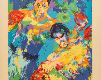 Leroy Neiman (American, 1921-2012) Serigraph in Colors on Wove Paper, 1974, "Rumble in the Jungle", H 33" W 25"
