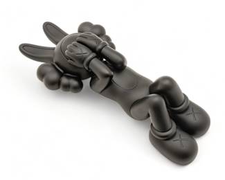 KAWS (American, B. 1974) Painted Cast Vinyl 2023, "Holiday Indonesia: ACCOMPLICE (Black)", H 11.5" W 3"