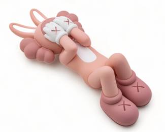 KAWS (American, B. 1974) Painted Cast Vinyl 2023, "Holiday Indonesia: ACCOMPLICE (Pink)", H 11.5" W 3"