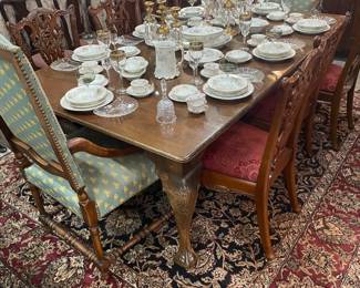DINING TABLE & 8 CHAIRS  SOLD