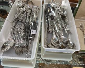 Sterling “Vienna” and Georgian Rose  Pattern Flatware 