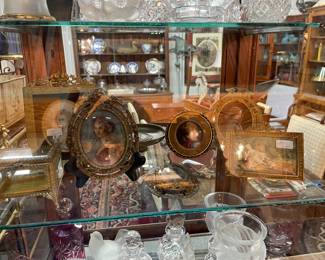 Hand painted miniature portraits on porcelain 