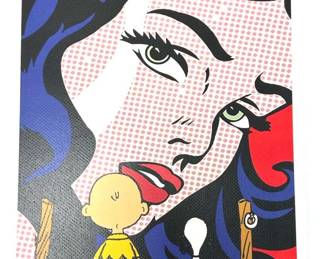 DEATH NYC Digital Print Signed, Dated Stamped Wonder Woman And Charlie Brown 